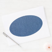 Origineel patroon van blauw mode ovale sticker (Envelop)