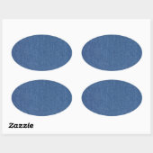 Origineel patroon van blauw mode ovale sticker (Vel)