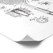 Origineel Poster van het Patent van Tennis Racket  (Hoek)