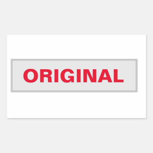 origineel rechthoekige sticker (Voorkant)