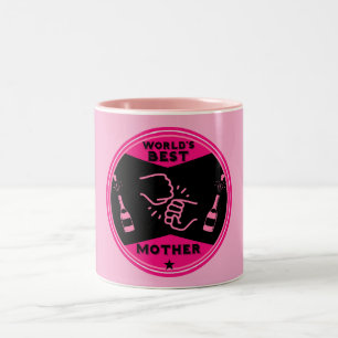 Origineel Roze Beste Moeder Ter Wereld Tweekleurige Koffiemok