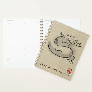 Origineel Schilderij 2 Drakenjaar 2024 Monogram LP Planner