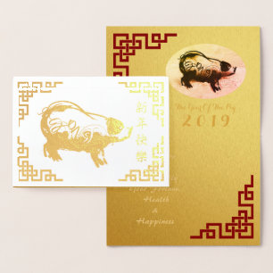 Origineel Schilderij Chinese Lijst Varkensjaar 201 Folie Kaarten