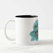 Origineel schilderij Chinese tijgerjaardag Tweekleurige Koffiemok (Links)