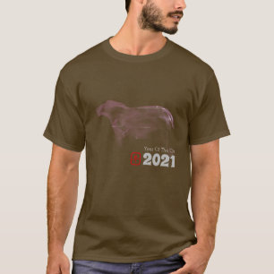 Origineel schilderij OX Chinees Jaar Verjaardag Ma T-shirt
