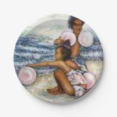 Origineel schilderij van een echtpaar in Union Squ Papieren Bordje (Voorkant)