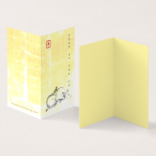 Origineel schilderij Water Buffalo Kind Os Jaar PF Kaart