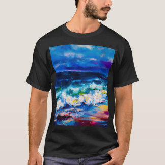 Origineel schilderij Zeegezicht schilderij Moderne T-shirt