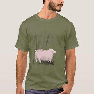 Origineel Tekenvarken en Bamboe man T-shirt