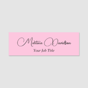 Origineel uniek roze Creatief Handschrift Naamplaatje