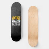  origineel zwart lederen geboortejaar skateboard (Voorkant)