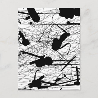 Origineel zwart plakbord briefkaart