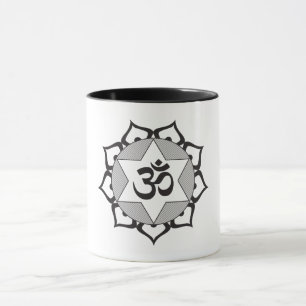 Origineel zwart symbool voor Yoga OM Mok