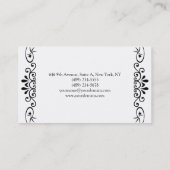 Origineel zwart-wit  ventilatorpatroon visitekaartje (Achterkant)