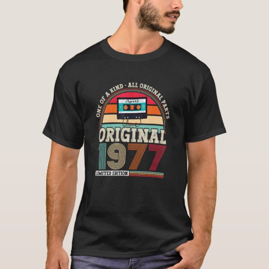 Originele 1977 45e verjaardag voor mannen en t-shirt (Voorkant)