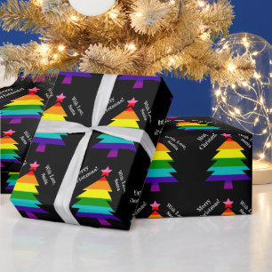 Originele 8 Stripes LGBT Pride Flag LGBTQ Kerstmis Cadeaupapier