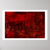 Originele Abstracte canvas afdrukken - Rode Abstra Poster (Voorkant)