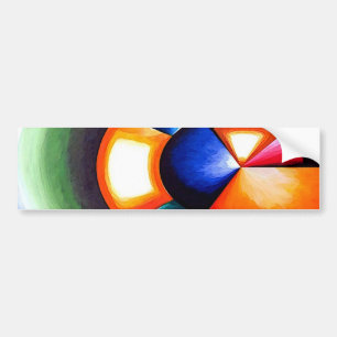 Originele Abstracte kubistische kunst Bumpersticker
