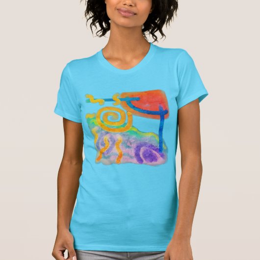 Originele Abstracte Kunst aan Draag T-shirt (Voorkant)
