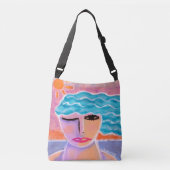 Originele Abstracte Kunst Crossbody Tas (Voorkant)