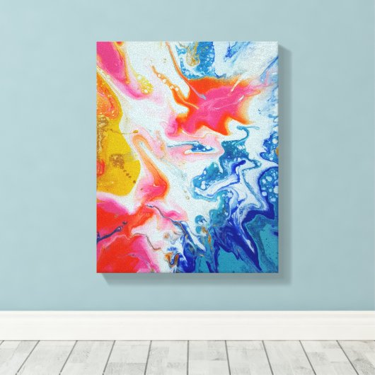 Originele abstracte kunst Zomer Respiet Canvas Afdruk (Insitu (Houten vloer))