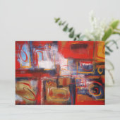 Originele Abstracte schilderkunst uitnodiging (Staand voorkant)