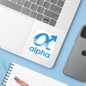 Originele alfaan sticker (Laptop met iPhone)