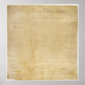 ORIGINELE Amerikaanse Grondwet Bill of Rights Poster (Voorkant)