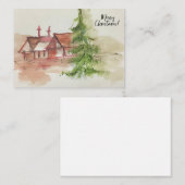 Originele aquarel schets notitiekaartje (Voorkant / Achterkant)