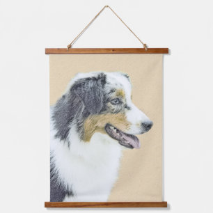 Originele Australische Herder Schilderij - Honden Hangend Wandkleed