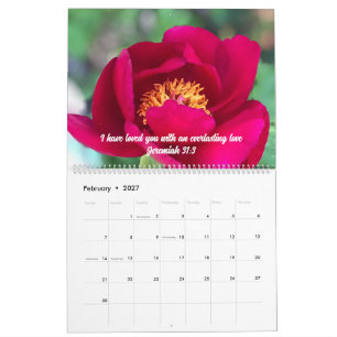 Originele bloemenfoto & Bijbeltekst op maat Kalender