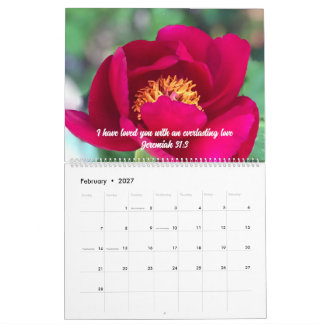 Originele bloemenfoto & Bijbeltekst op maat Kalender