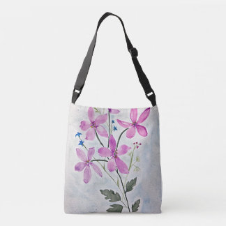Originele Botanische Bloemenschildering Tas