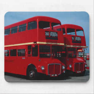 Originele bus van 1954 in Londen "Routemaster" Muismat