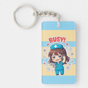 Originele Chibi Nurse 3.0 - Druk bezig Sleutelhanger