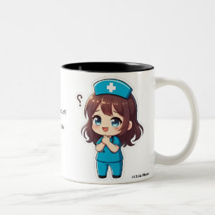 Originele Chibi Verpleegster - Het Moment van Vrag Tweekleurige Koffiemok