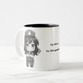 Originele Chibi Verpleegster - Professioneel Kalm Tweekleurige Koffiemok (Voorkant links)