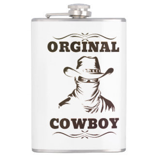 Originele Cowboy Vinyl verpakte fles Heupfles