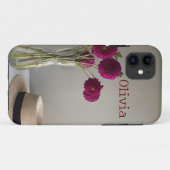  Originele Dahlia-Foto +Custom Naam Case-Mate iPhone Case (Achterkant (horizontaal))