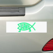 Originele Darwin Fish (Seafoam) Bumpersticker (Op auto)