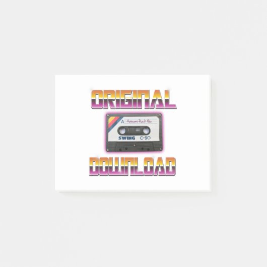 Originele download cassette post-it® notes (Voorkant)