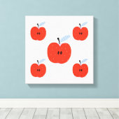 Originele Eenvoudige Kunst Appels Canvas Prints (Insitu (Houten vloer))