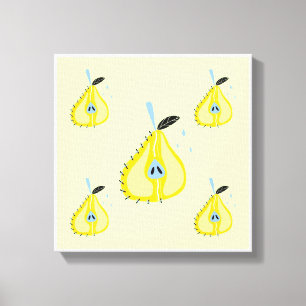 Originele Eenvoudige Kunst Pear Canvas Prints