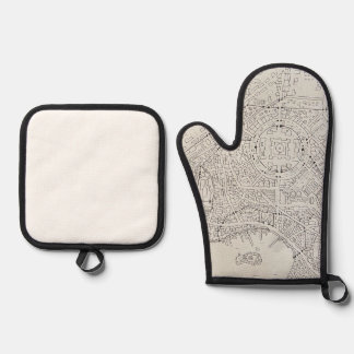 Originele Fantasiekaart Ovenwant & Pannenlap Set