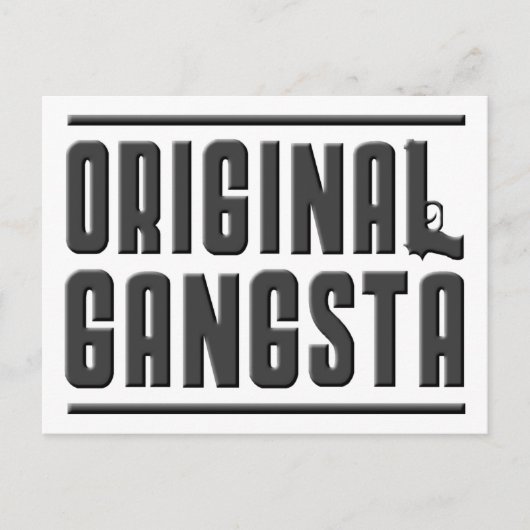 Originele Gangsta Briefkaart (Voorkant)
