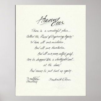 Originele gedicht en kunst van geloof naar geloof  poster
