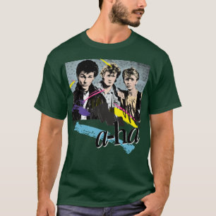 Originele gestileerde jaren '80 AHa Design T-shirt