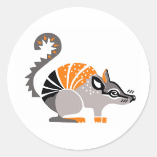 Originele graphics - NUMBAT - Australië - Wildlife Ronde Sticker