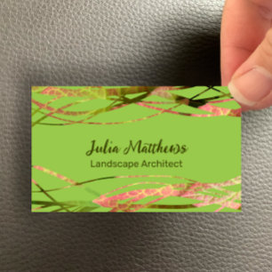 Originele Groene Natuur Design Landschapsarchitect Visitekaartje