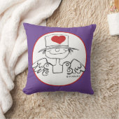 Originele "Heart Fairy" aangepaste paarse kussensl Kussen (Deken)